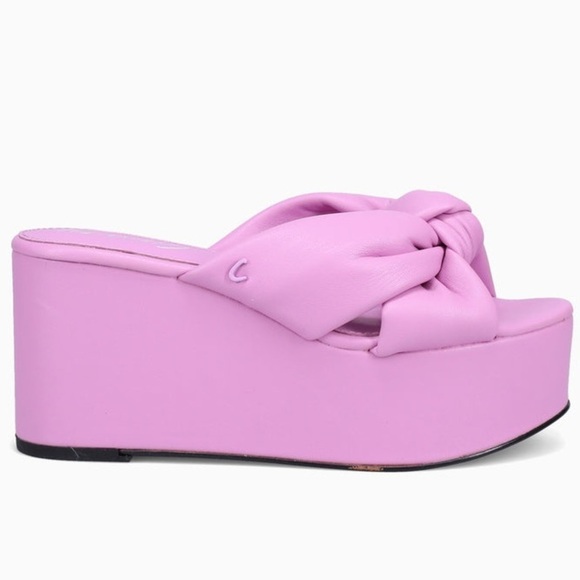 Circus NY Sam Edelman Women’s Grady Wedge Fiji Flower Pink Slide Sandal 8 - Picture 1 of 16